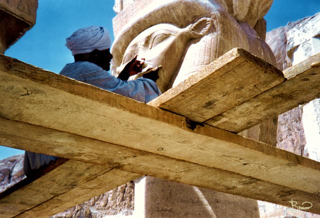 repair-1.tif - Repairs, Queen Hatshepsut Temple